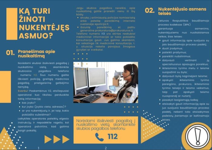 Ką turi žinoti nukentėjęs asmuo?